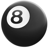 Black billiard ball emoji Whatsapp