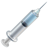 Syringe with reddish smiley