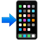 Mobile phone with pointing arrow emoji Whatsapp