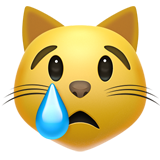 Crying cat smiley Whatsapp