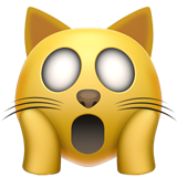Horrified cat emoji Whatsapp
