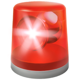 Red alarm light smiley Whatsapp