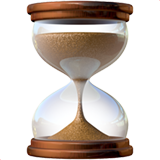 Hourglass flowing sand