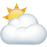 Cloud with sun emoji