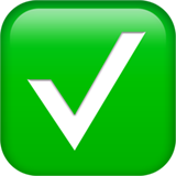 Green check mark symbol
