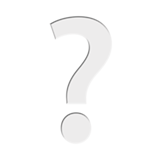 White question mark ornament