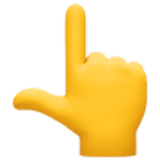 Backhand index pointing up - Facebook