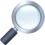 Magnifying glass tilted right - Facebook
