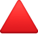 Red triangle pointed up - Facebook