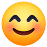 Smiling face with smiling eyes - Facebook