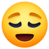 Relieved face - Facebook