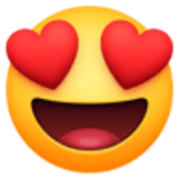 Smiling face with heart-eyes - Facebook