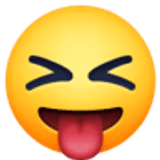 Squinting face with tongue - Facebook