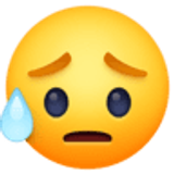 Sad but relieved face - Facebook