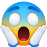 Face screaming in fear - Facebook