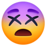 Face with crossed-out eyes - Facebook