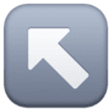 Up-left arrow - Facebook