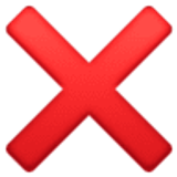 Cross mark - Facebook