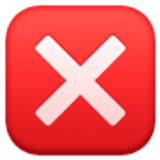 Cross mark button - Facebook