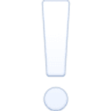 White exclamation mark - Facebook