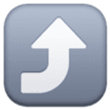 Right arrow curving up - Facebook