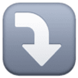 Right arrow curving down - Facebook