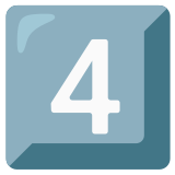 Keycap: 4 - Noto Color Emoji