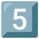 Keycap: 5 - Noto Color Emoji