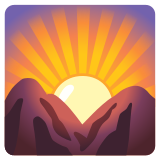 Sunrise over mountains - Noto Color Emoji