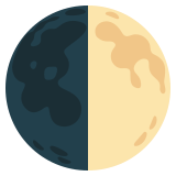 First quarter moon - Noto Color Emoji