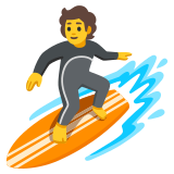 Person surfing - Noto Color Emoji