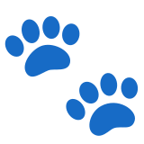 Paw prints - Noto Color Emoji