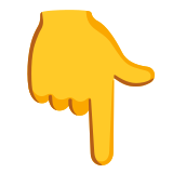 Backhand index pointing down - Noto Color Emoji