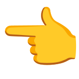 Backhand index pointing left - Noto Color Emoji