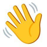 Waving hand - Noto Color Emoji
