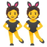 People with bunny ears - Noto Color Emoji