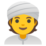 Person wearing turban - Noto Color Emoji