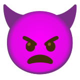 Angry face with horns - Noto Color Emoji