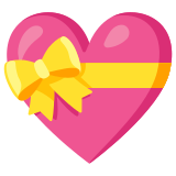 Heart with ribbon - Noto Color Emoji