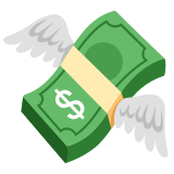 Money with wings - Noto Color Emoji
