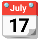 Tear-off calendar - Noto Color Emoji