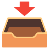 Inbox tray - Noto Color Emoji