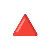 Red triangle pointed up - Noto Color Emoji