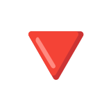 Red triangle pointed down - Noto Color Emoji