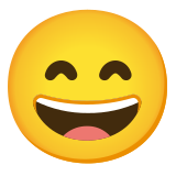Grinning face with smiling eyes - Noto Color Emoji