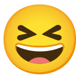 Grinning squinting face - Noto Color Emoji