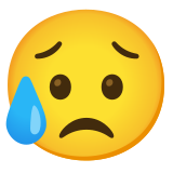 Sad but relieved face - Noto Color Emoji
