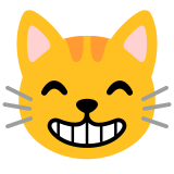Grinning cat with smiling eyes - Noto Color Emoji