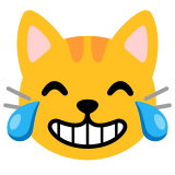 Cat with tears of joy - Noto Color Emoji