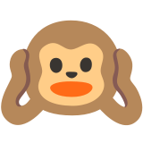 Hear-no-evil monkey - Noto Color Emoji